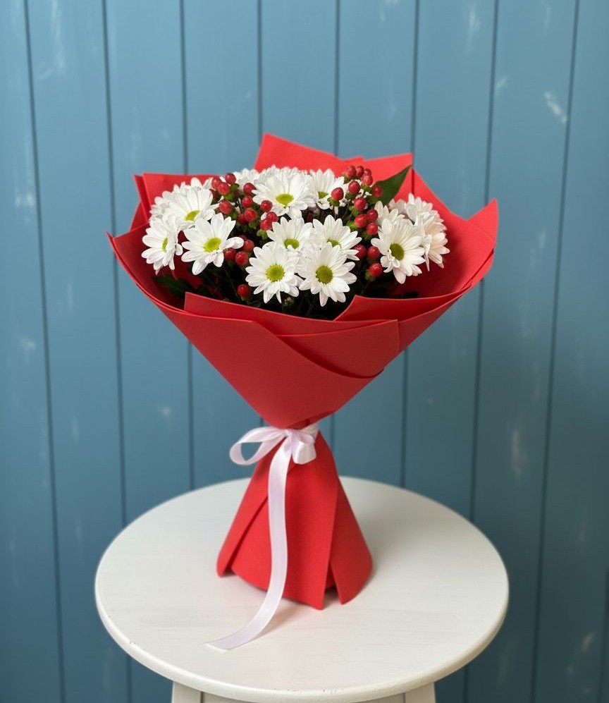 Букет цветов из: Хризантемы в Вешки