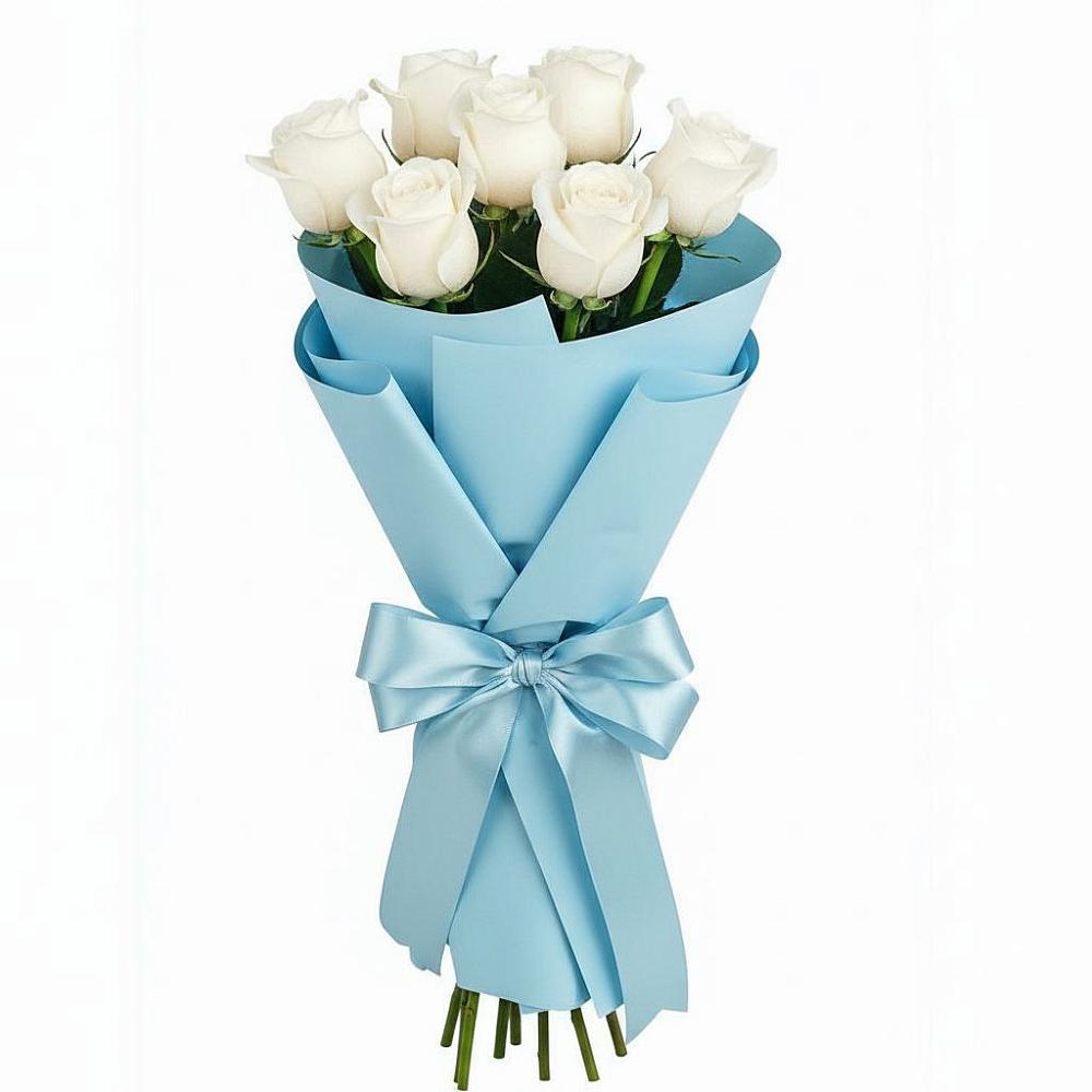 Букет 7 белых роз Проуд в Вешки