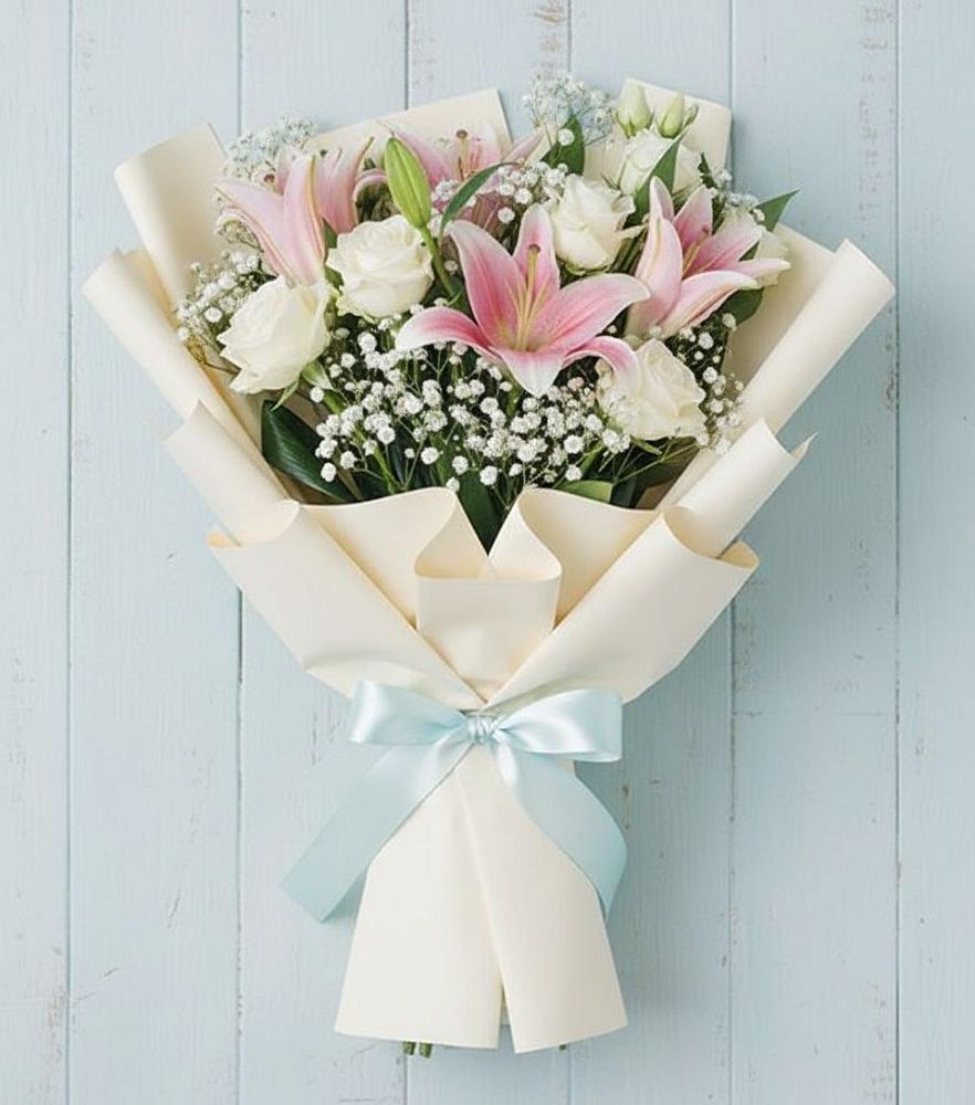 Букет цветов из: Лилии в Вешки