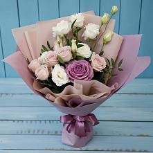 Букет цветов из:  Розы и Лизиантусы в Вешки