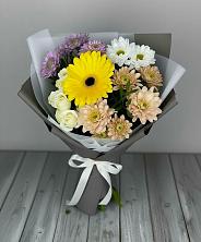 Букет цветов из:  Розы, Герберы и Хризантемы в Вешки