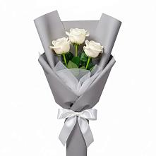Букет 3 белые розы #REPLACE_PRED# Вешки