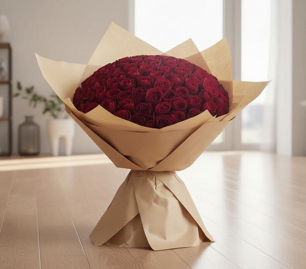 Букет 101 Красная роза в Вешки