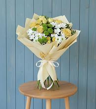 Букет цветов из:  Хризантемы и Розы в Вешки