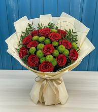 Букет цветов из:  Розы и Хризантемы в Вешки